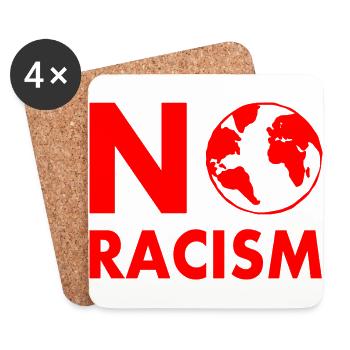 No racism - Dessous de verre (lot de 4) - blanc - Devant