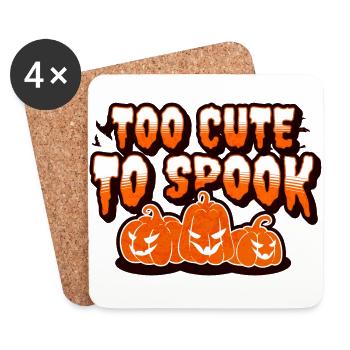 Grusel Halloween Kürbis Humor Trick and Treat - Untersetzer (4er-Set) - Weiß - Vorne
