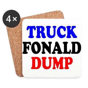 truck fonald dump - Coasters (set of 4) - white - Front
