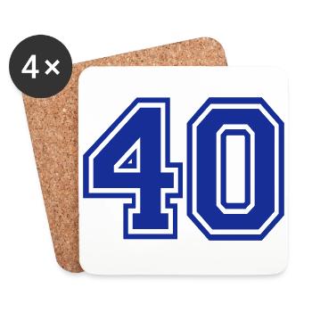 40 - Untersetzer (4er-Set) - Weiß - Vorne