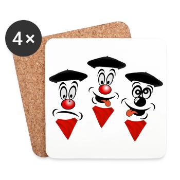 basque design - Dessous de verre (lot de 4) - blanc - Devant