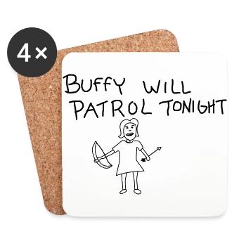 buffy's patrol - Untersetzer (4er-Set) - Weiß - Vorne