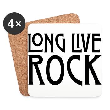 Long Live Rock - Coasters (set of 4) - white - Front