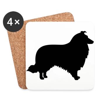 Collie - Untersetzer (4er-Set) - Weiß - Vorne