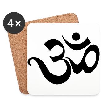 Om - Untersetzer (4er-Set) - Weiß - Vorne
