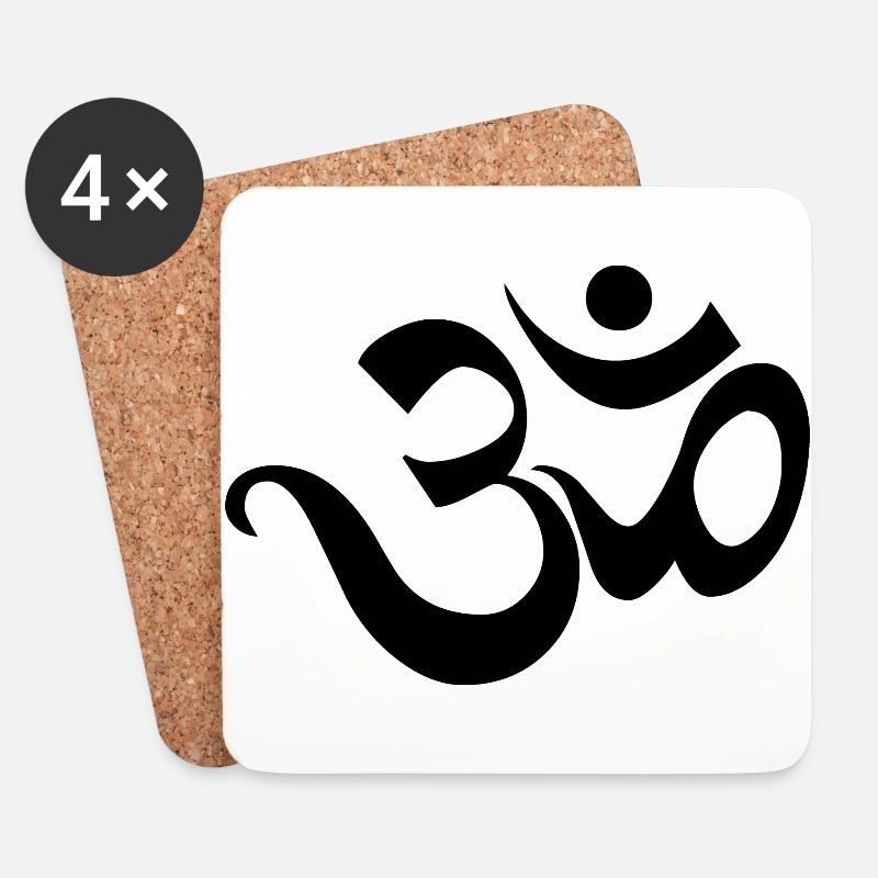 Om - Untersetzer (4er-Set) - Weiß