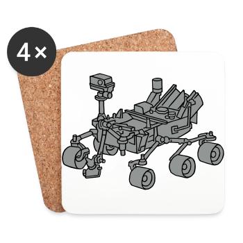 Curiosity, le Mars Rover 2 - Dessous de verre (lot de 4) - blanc - Devant