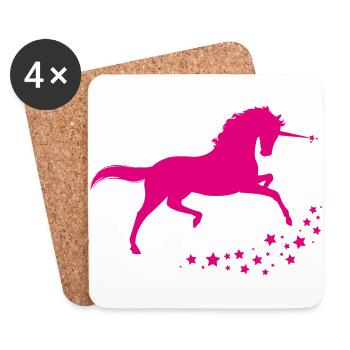 unicorn - Coasters (set of 4) - white - Front