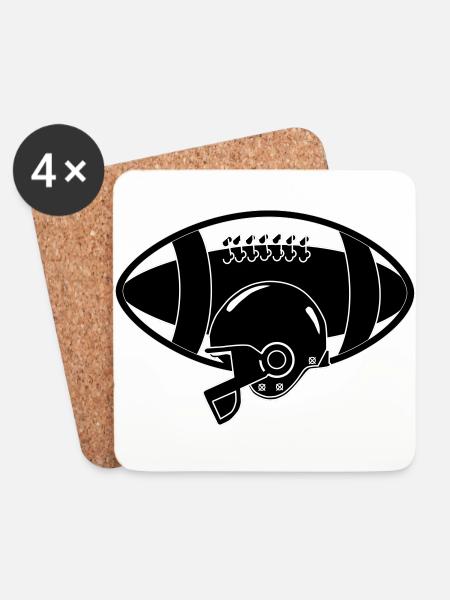 American Football - Coasters (set of 4) - white