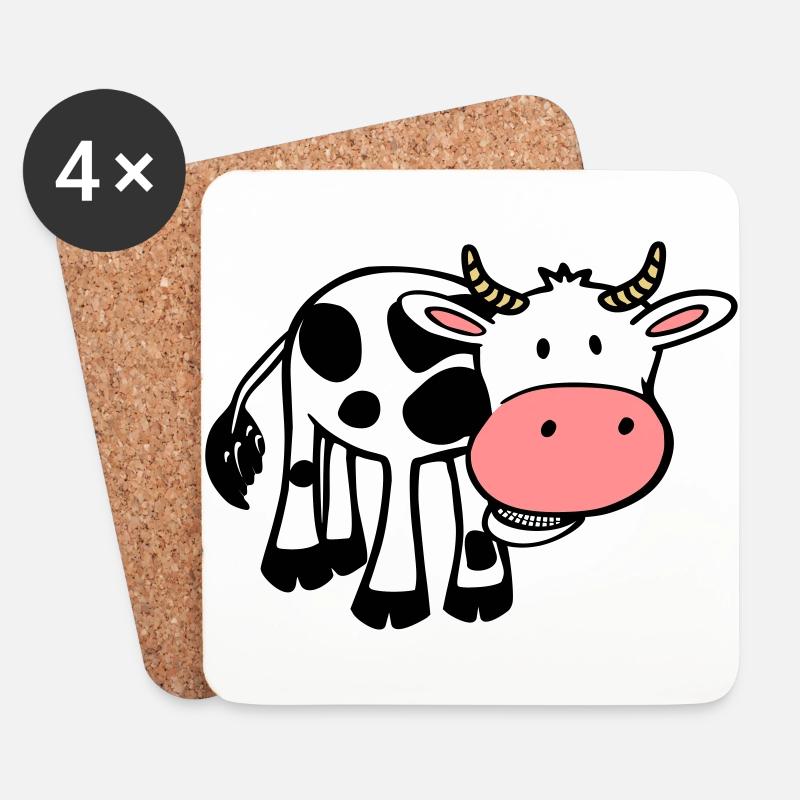cow - Coasters (set of 4) - white