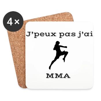 J'peux pas j'ai MMA - Dessous de verre (lot de 4) - blanc - Devant