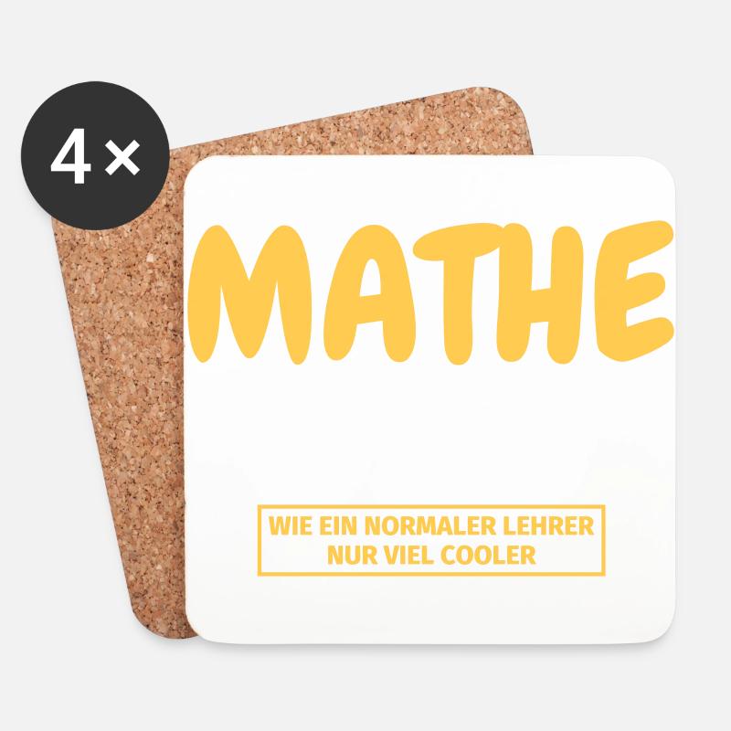 Mathelehrer Geschenk - Untersetzer (4er-Set) - Weiß