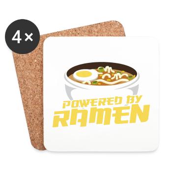 Funny Ramen Tshirt, Japanese food - Coasters (set of 4) - white - Front