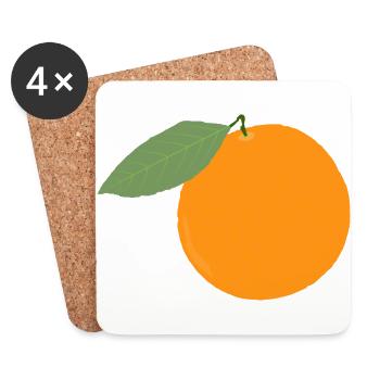 Orange fruit fruit gift gift idea - Coasters (set of 4) - white - Front