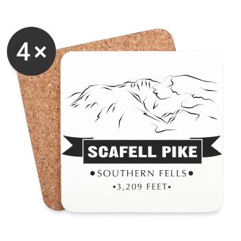 Scafell Pike - Coasters (set of 4) - white - Front