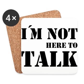 I'm not here to talk Gym Fitness Workout Motivate - Untersetzer (4er-Set) - Weiß - Vorne