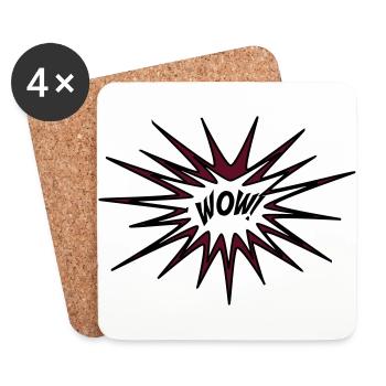 WOW! - Coasters (set of 4) - white - Front