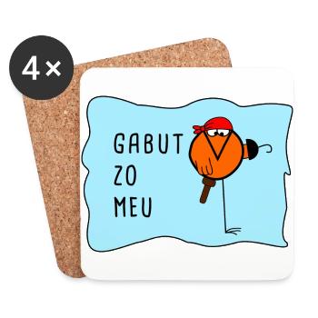 Gabut Zo Meu Accessoires - Dessous de verre (lot de 4) - blanc - Devant