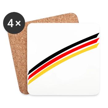 Germany flag - Coasters (set of 4) - white - Front