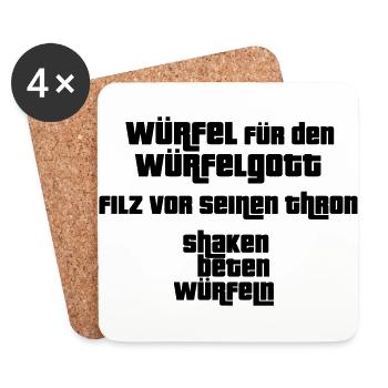 Dice for the dice god - Coasters (set of 4) - white - Front