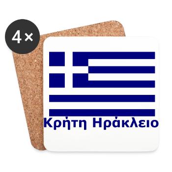 Kreta Iraklion Heraklion - Untersetzer (4er-Set) - Weiß - Vorne