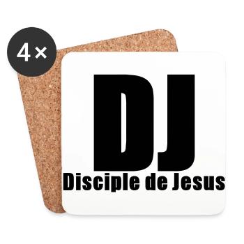 DJ Disciple de Jesus - Dessous de verre (lot de 4) - blanc - Devant