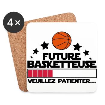 future basketteuse - Dessous de verre (lot de 4) - blanc - Devant