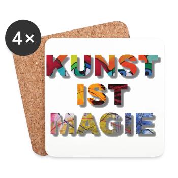 Kunst ist Magie - Untersetzer (4er-Set) - Weiß - Vorne