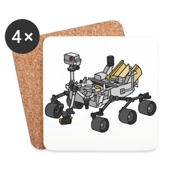 Curiosity, le Mars Rover - Dessous de verre (lot de 4) - blanc - Devant