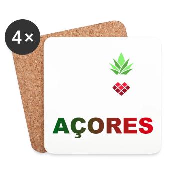 Acores Azores Azores Portugal island group pineapple - Coasters (set of 4) - white - Front