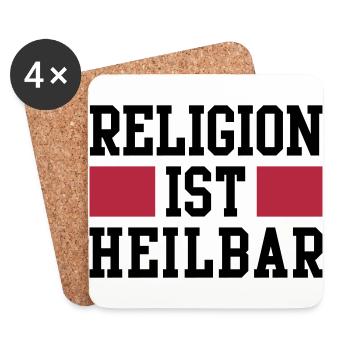 Religion ist heilbar - Coasters (set of 4) - white - Front
