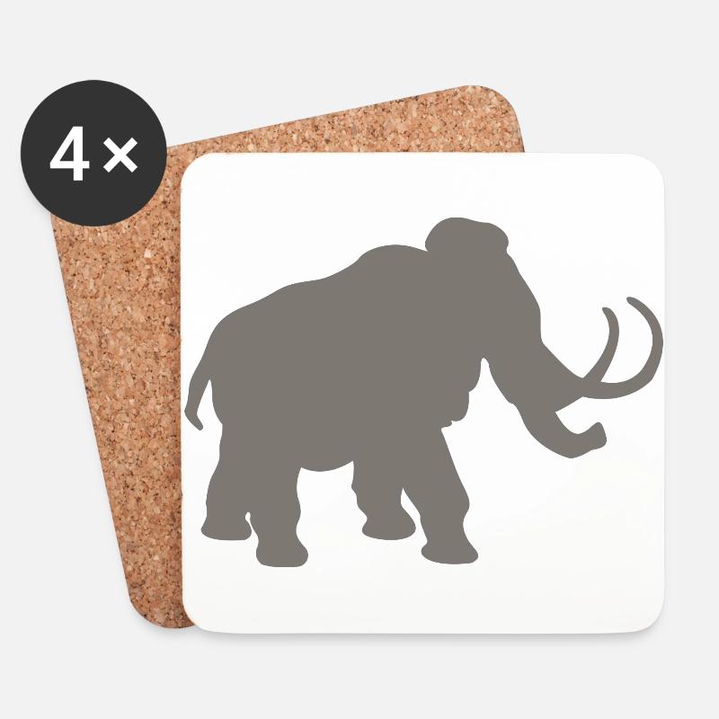Mammut - Untersetzer (4er-Set) - Weiß