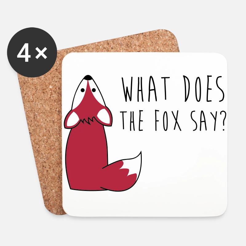 What does the fox say? - Untersetzer (4er-Set) - Weiß