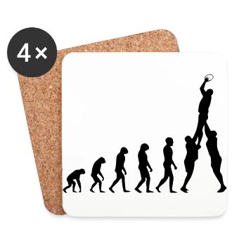 rugby - Coasters (set of 4) - white - Front