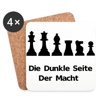 Die Dunkle Seite der Macht - Untersetzer (4er-Set) - Weiß - Vorne