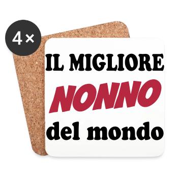 Il migliore nonno del mondo 111 - Untersetzer (4er-Set) - Weiß - Vorne