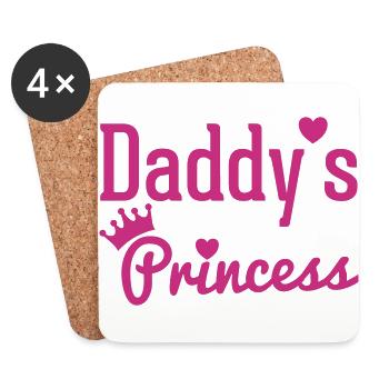 Daddy's Princess - Untersetzer (4er-Set) - Weiß - Vorne