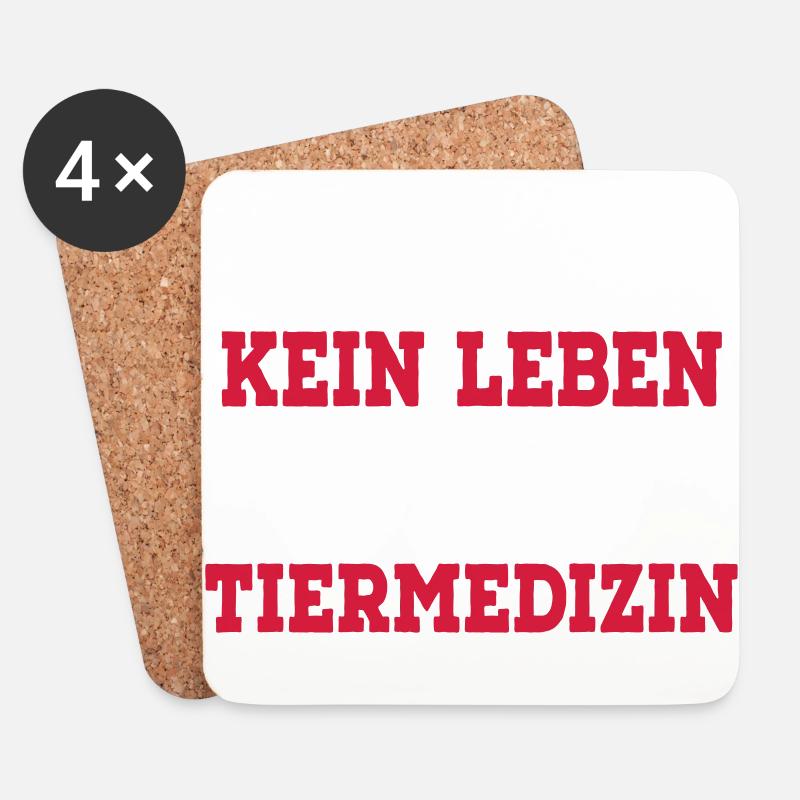 Tiermedizin - Untersetzer (4er-Set) - Weiß