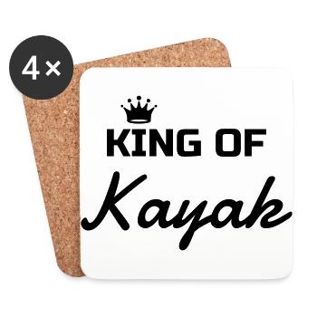 Kayak Kayakiste Sport Sportif Athlète - Dessous de verre (lot de 4) - blanc - Devant