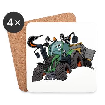F 718Vario with cart - Coasters (set of 4) - white - Front