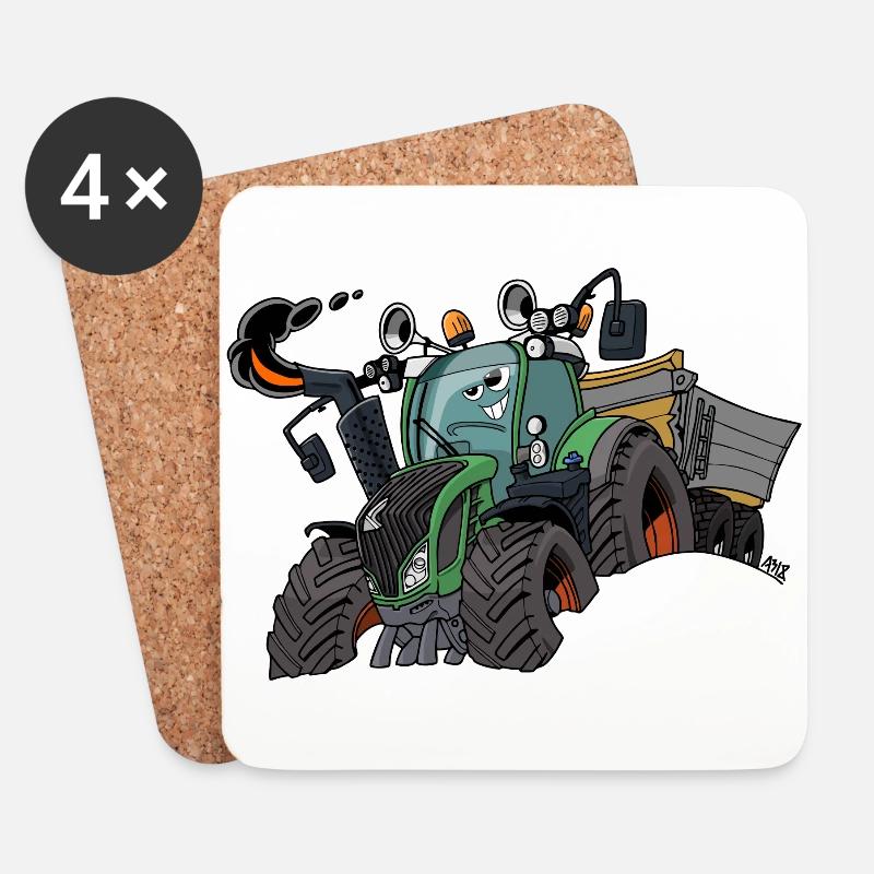 F 718Vario mit Wagen - Untersetzer (4er-Set) - Weiß