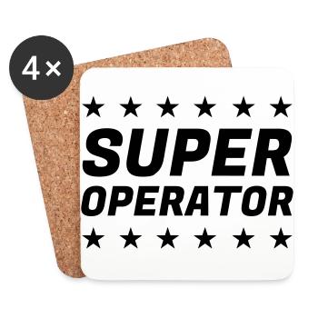 Driver Forklift Fahrer Cariste Work Job Travail - Coasters (set of 4) - white - Front