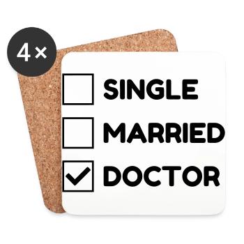 Doctor Arzt Médecin Docteur Medecine Life - Coasters (set of 4) - white - Front
