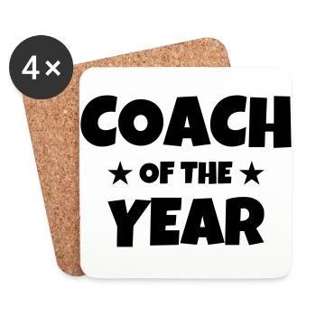 Coach Coaching Trainer Sport Entraineur Team - Coasters (set of 4) - white - Front