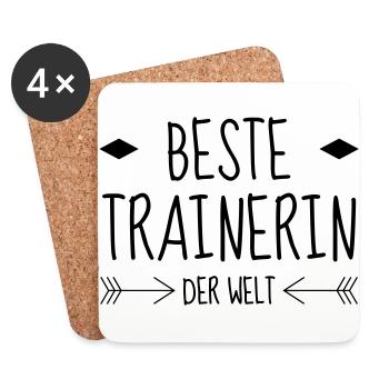 Coach Coaching Trainer Sport Entraineur Team - Coasters (set of 4) - white - Front