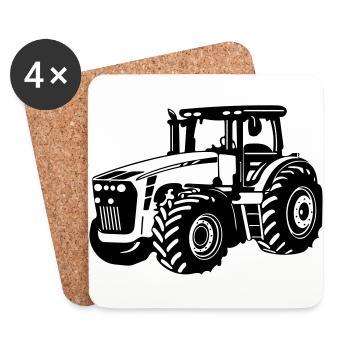Tractor - Coasters (set of 4) - white - Front