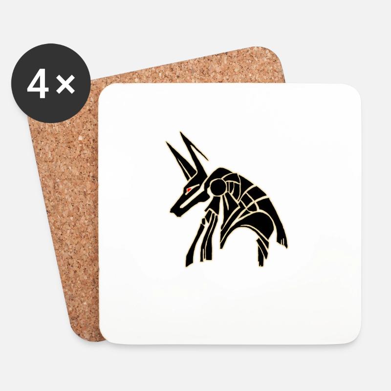 Anubis - Untersetzer (4er-Set) - Weiß