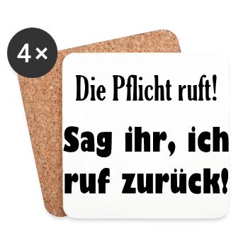 Lustiger cooler Spruch - Untersetzer (4er-Set) - Weiß - Vorne
