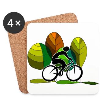 Cyclist - Coasters (set of 4) - white - Front
