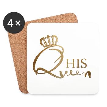 his queen - Untersetzer (4er-Set) - Weiß - Vorne